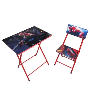 میز و صندلی تحریر تاشو فانتزی طرح مرد عنکبوتی