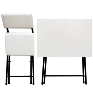 میز و صندلی تحریر تاشو سفید (3سایز)