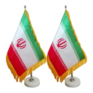 پرچم ایران رومیزی پارچه ای پایه سنگی
