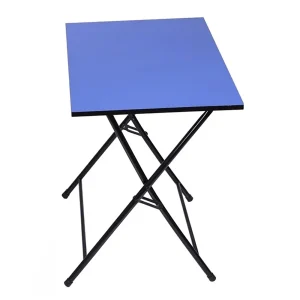 میز تحریر تاشو پایه بلند رنگ آبی (3سایز)