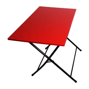 میز تحریر تاشو پایه بلند قرمز (3سایز)