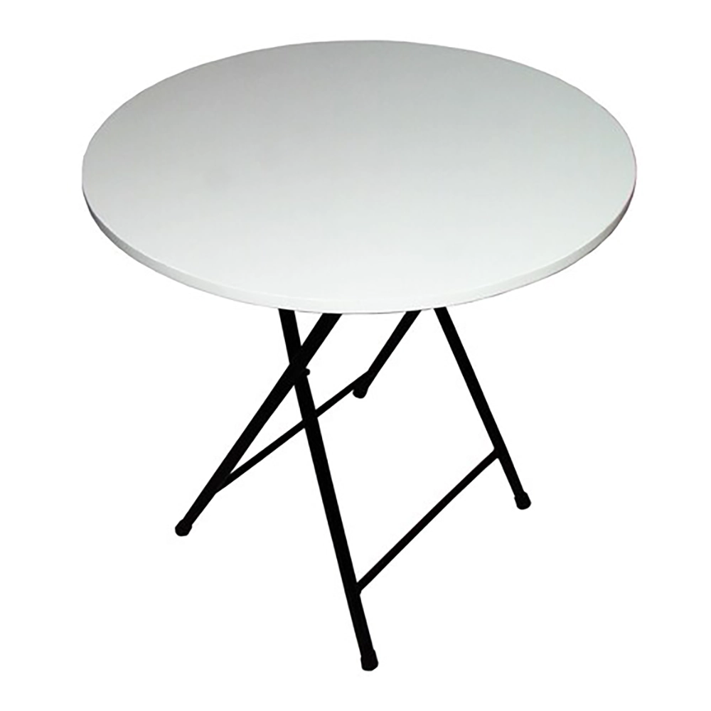 میزوصندلی تلفن و پاتختی تاشو گرد رنگ سفید - Image 3