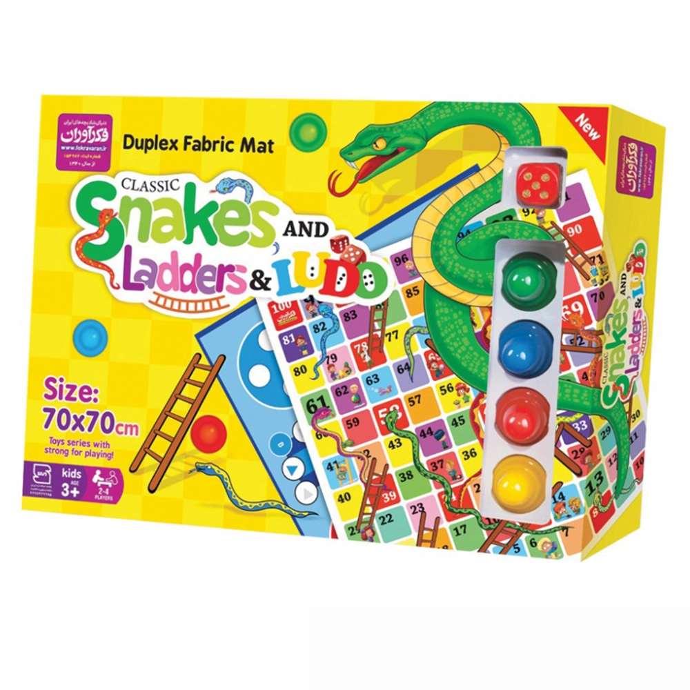 بازی منچ و مارپله خانواده فکرآوران