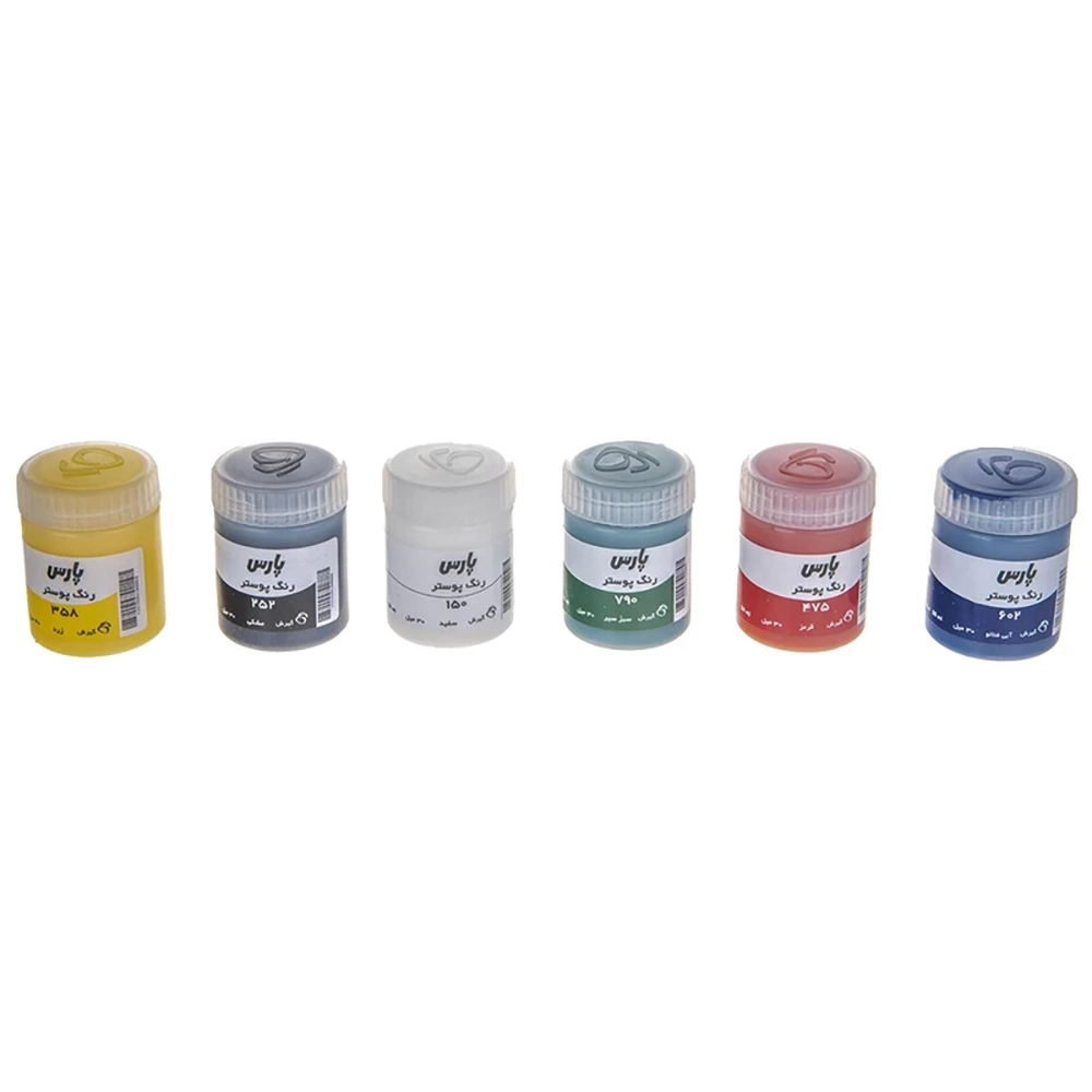 گواش 6 رنگ پارس حجم 30 میلی لیتر کد 0037 - Image 4