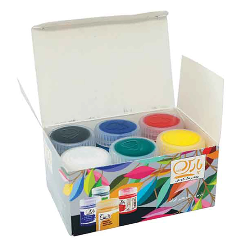 گواش 6 رنگ پارس حجم 30 میلی لیتر کد 0037 - Image 2