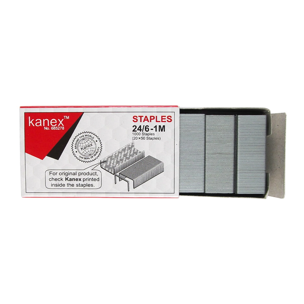 سوزن منگنه نمره 24/6 کانکس KANEX بسته 1000 عددی - Image 2