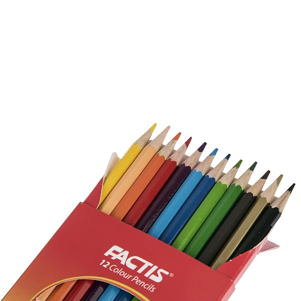 مداد رنگی 12 رنگ فکتیس FACTIS - Image 2