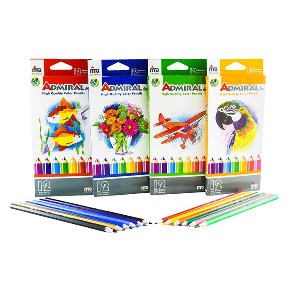 مداد رنگی 12 رنگ آدمیرال مدل Admiral MDF - Image 3