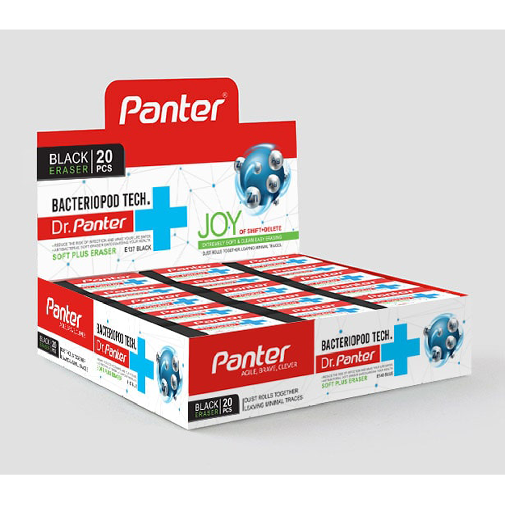 پاک کن پنتر باکتریوپاد بزرگ Soft Plus مشکی کد E137 - Image 2