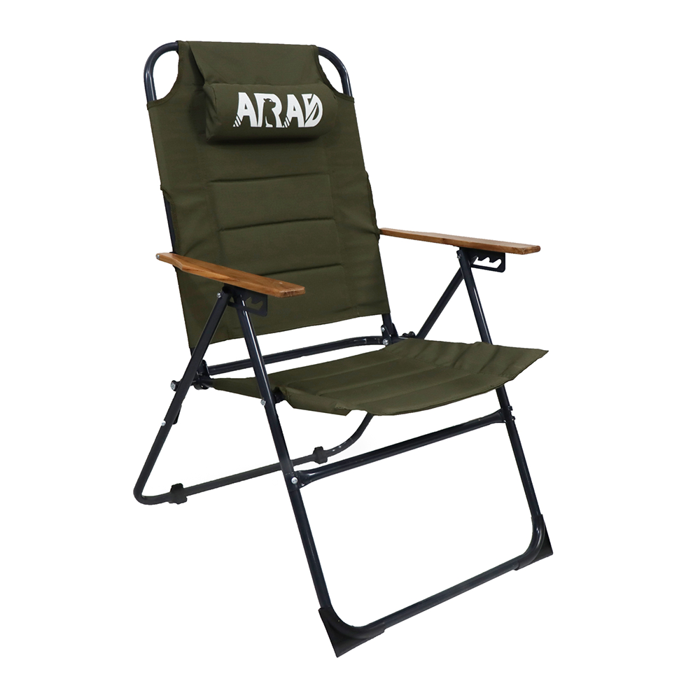 صندلی مبله تاشو 4 حالته آراد مدل کامفورت دسته چوبی - Image 3