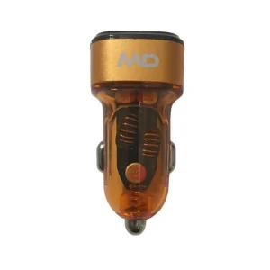شارژر فندکی کریستالی ام دی MD مدل MC-70 رنگ نارنجی