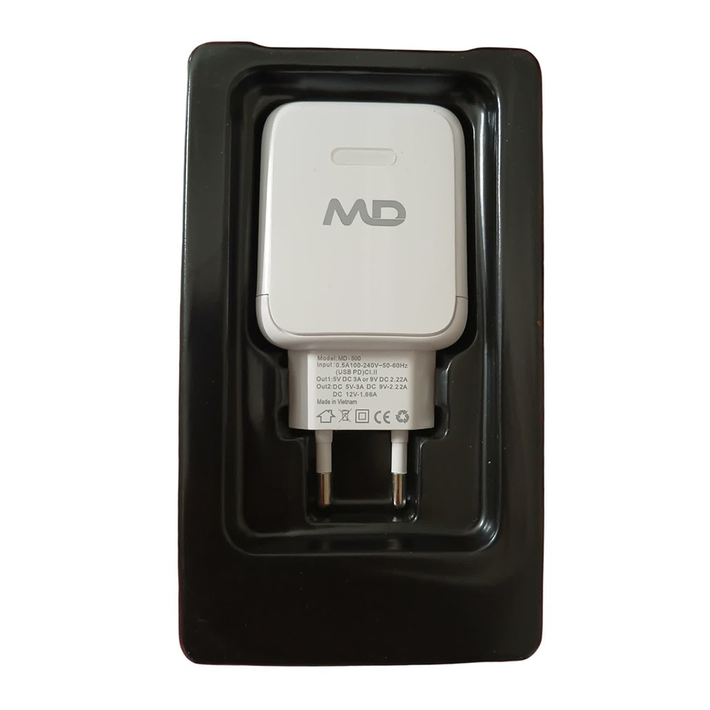 شارژر 20 وات دو پورت ام دی مدل MD-500 - Image 2