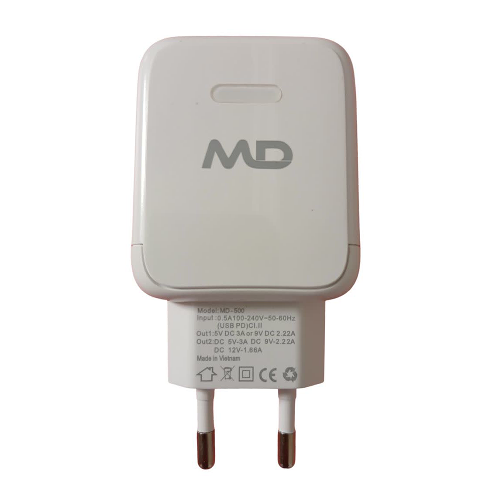 شارژر 20 وات دو پورت ام دی مدل MD-500 - Image 8