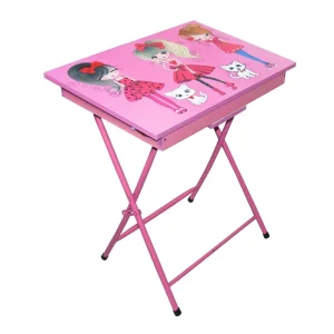 میزوصندلی تاشو باکسدار طرح دختر چکمه پوش