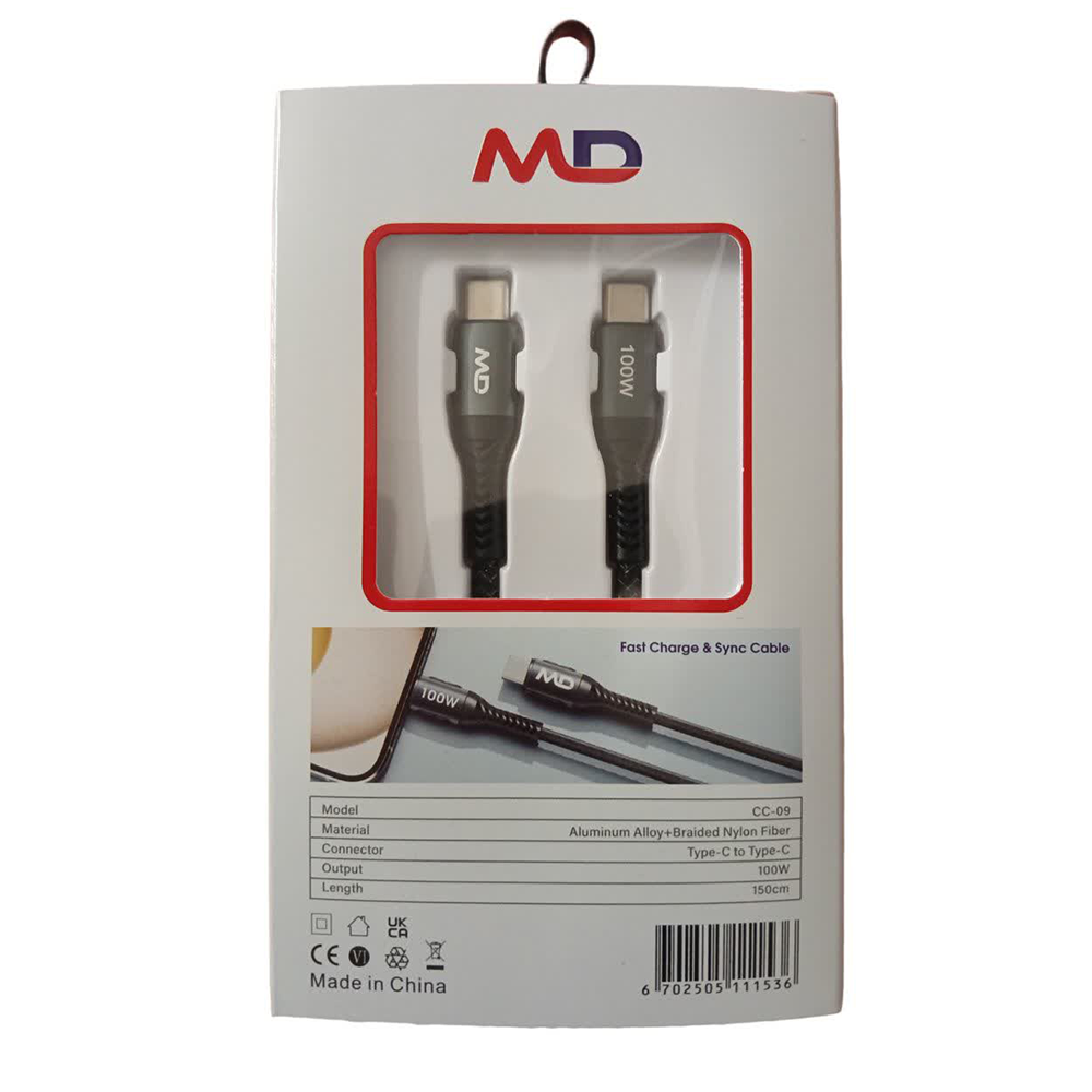 کابل شارژر موبایل ام دی MD مدل MD-CC09