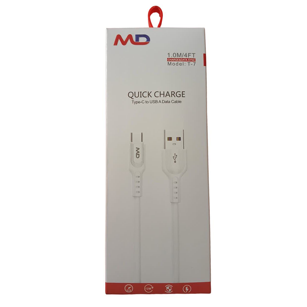 کابل شارژر موبایل ام دی MD مدل MD-T7