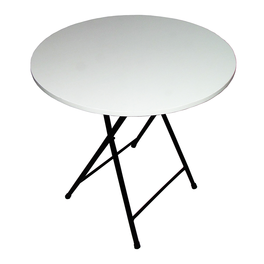 میز گرد مدل تاشو رنگ سفید (سایز مختلف)